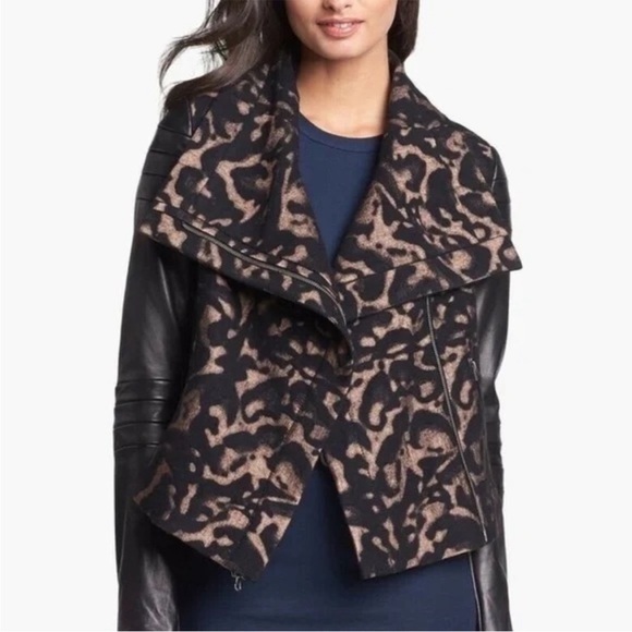 Diane Von Furstenberg Marvela Lamb Leather Jacket - Picture 1 of 12